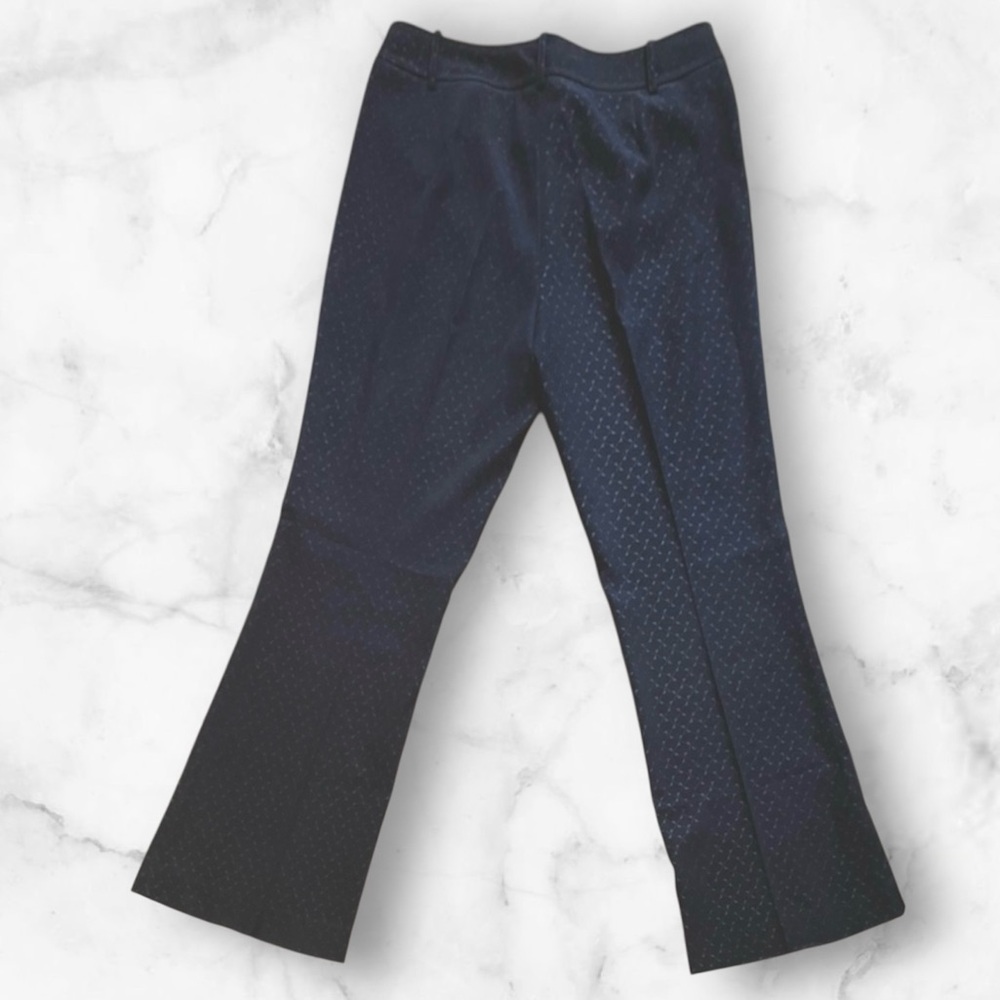 Mexx Women’s Classic Black Dress Pants Size 14 Flare Leg Rare Geometric Pattern - Picture 3 of 10